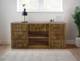 7 Drawer Mango & Teak Wood Console | Balam Collection