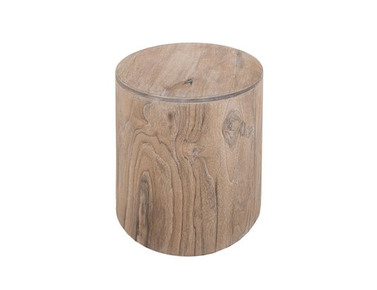 Handcrafted Chairside Table - Mango & Teak Wood Modern Design