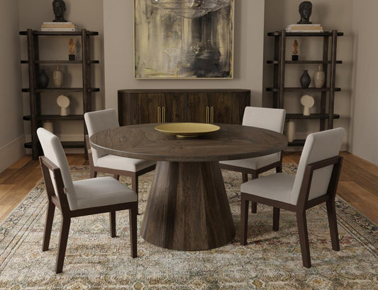Natural Parota Upholstered Dining Chair | Comfort & Style