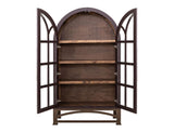 2 Glass Door Cabinet | Mid-Century French Style Obsidian Cabinet