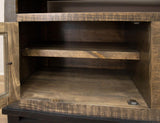 2 Drawer 1 Door 52" TV Stand - Loft Brown Pine Wood Collection