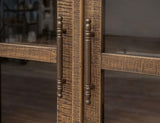 2 Drawer 2 Door Cabinet - Handcrafted Arlette Pine Wood Bookcase