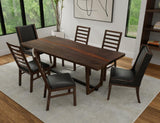 Walnut Upholstered Wooden Chair | Solid Melina Wood Dining
