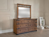 7 Drawer Dresser | Parota Wood Hand-Distressed Design