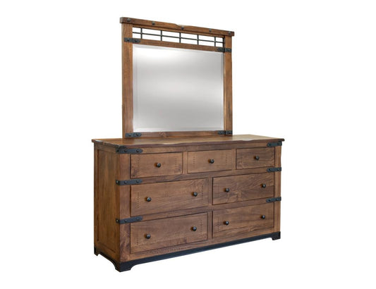 7 Drawer Dresser | Parota Wood Hand-Distressed Design