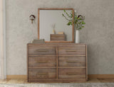 6 Drawer Dresser - Handcrafted Mango Wood Mezquite Collection