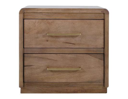 2 Drawer Nightstand - Sustainable Mango Wood Mesquite Collection
