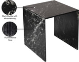Lucca End Table - Handcrafted Marble Elegance with Art Deco Design and Fluted Base for Luxe Living