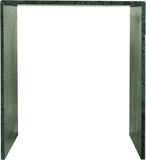 Lucca End Table - Handcrafted Marble Elegance with Art Deco Design and Fluted Base for Luxe Living