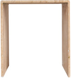 Lucca End Table - Handcrafted Marble Elegance with Art Deco Design and Fluted Base for Luxe Living