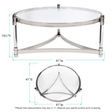 Round Stainless Steel & Acrylic Coffee Table
