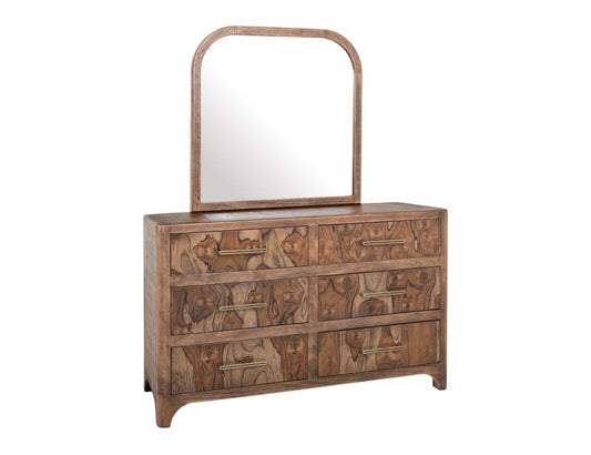 Praga Modern Bedroom Mirror - Teak & Mango Wood Design