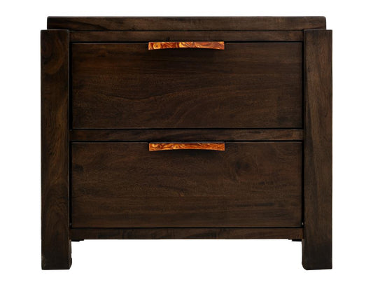 Rarámuri 2 Drawer Nightstand | Solid Wood Bedside Table