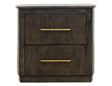 2 Drawer Nightstand | Dark Mango Wood Bedside Table