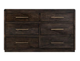 6 Drawer Dresser Dark Mesquite Mango Wood | Handcrafted