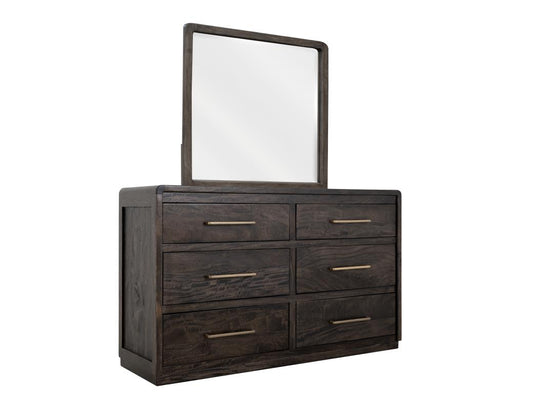 6 Drawer Dresser Dark Mesquite Mango Wood | Handcrafted