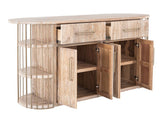 2 Drawer 4 Door 6 Shelf Kitchen Island | Balam Mango Teak