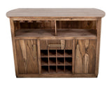 Mango & Teak Wood Bar with 1 Drawer & 2 Doors | Elegant Storage