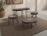 Live Edge End Table | Parota Wood Epoxy Collection