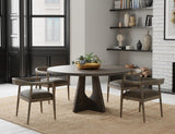 Black Balam Round Dining Table 47 - Handcrafted Mango & Teak