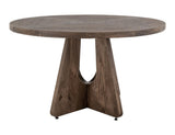 Black Balam Round Dining Table 47 - Handcrafted Mango & Teak
