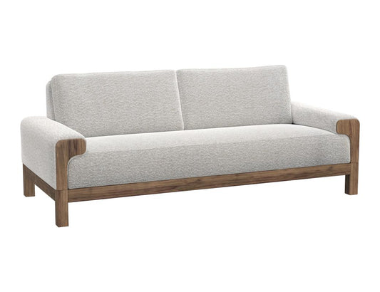 Modern Wooden Frame Sofa | Premium Fabric & Natural Design