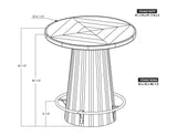 Black Balam Bistro Pub Table | Sustainable Mango Wood Design
