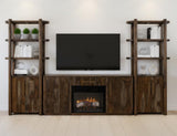 Black Balam Wall Unit - Handcrafted Mango & Teak Wood TV Stand