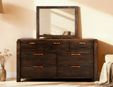 7 Drawer Dresser | Rarámuri Solid Wood Storage with Mirror