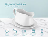 Kook Ceramic Gravy Boat & Saucer for Thanksgiving