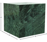Bolzano End Table - Handcrafted Marble Accent with Unique Veining for Modern Art Deco Spaces