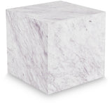 Bolzano End Table - Handcrafted Marble Accent with Unique Veining for Modern Art Deco Spaces