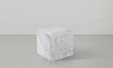 Bolzano End Table - Handcrafted Marble Accent with Unique Veining for Modern Art Deco Spaces