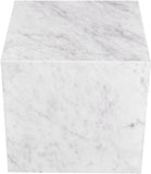 Bolzano End Table - Handcrafted Marble Accent with Unique Veining for Modern Art Deco Spaces