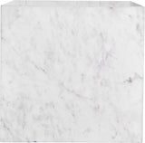 Bolzano End Table - Handcrafted Marble Accent with Unique Veining for Modern Art Deco Spaces