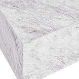 Bolzano End Table - Handcrafted Marble Accent with Unique Veining for Modern Art Deco Spaces