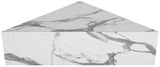 Aritzia Contemporary Coffee Table with Elegant Calacatta Surface and Geometric Design for Modern Spaces