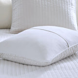 White Solid Farmhouse Reversible Quilt Set