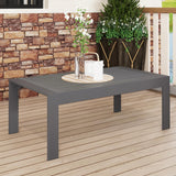 Modern Outdoor Aluminum Coffee Table – 43" Patio Table