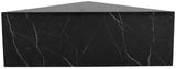 Aritzia Contemporary Coffee Table with Elegant Calacatta Surface and Geometric Design for Modern Spaces