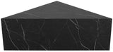Aritzia Contemporary Coffee Table with Elegant Calacatta Surface and Geometric Design for Modern Spaces