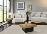 Palladium Iron Coffee Table - Modern Matte Black and Textured Metal Finish for Contemporary Style