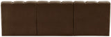 Arc - Velvet 4 Piece Modular Straight Sofa - Brown