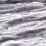 Heated 50x70" Faux Long Fur Electric Throw Blanket, Grey