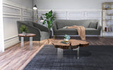 Woodland Live Edge Acacia Wood End Table with Acrylic Legs – Stunning Contemporary Home Accent!