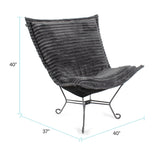 Puff Chair Shar Pei Charcoal/Black