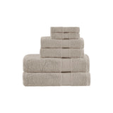 Organic Cotton 6-Piece Quick Dry Bath Towel Set, Tan