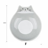 Cute Cat Face Ceramic Snack Bowl Japanese Style