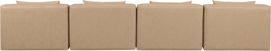 Cube - Modular 4 Piece Armless Sofa - Tan