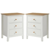 Wholesale 3 Drawer Nightstand with Solid Wood Knobs